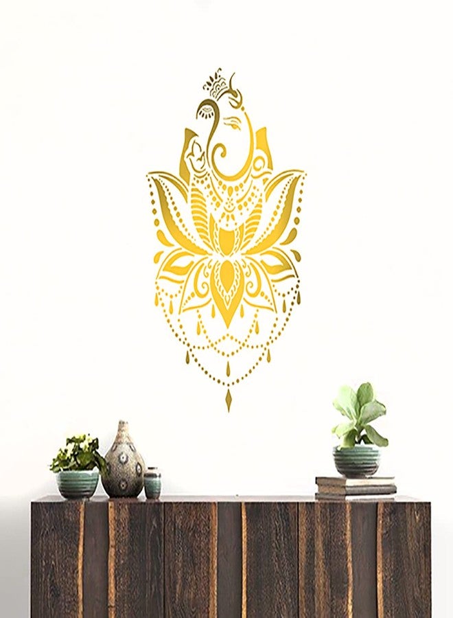 Decorze Lord Ganesha Stencil for Wall and Craft Painting | Shri Ganesh Designs on Walls Reusable Stencil for Home Décor, Art & DIY Projects | DBS-0149 - Image 1